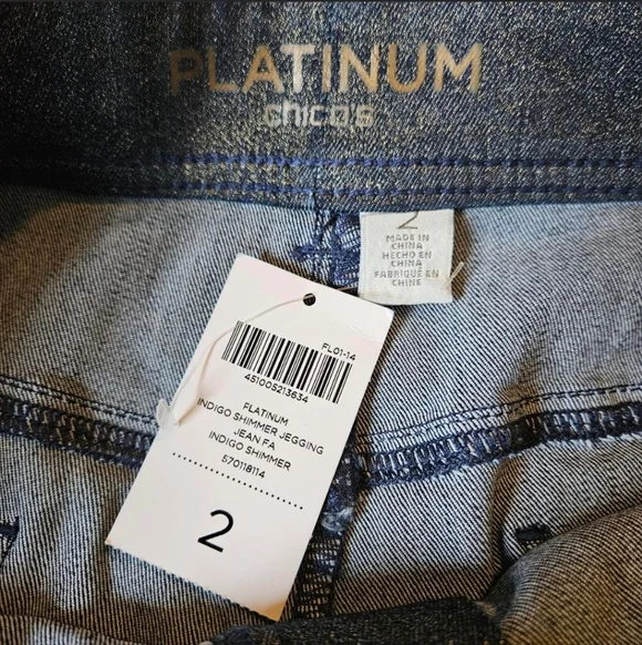 NWT Chico's Platinum Jegging - Picture 2 of 4